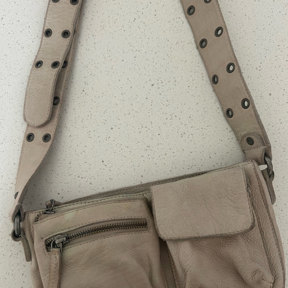 Free People NWT Stylish Beige Crossbody Bag